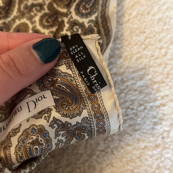 Vintage Christian Dior silk scarf - Picture 3 of 5